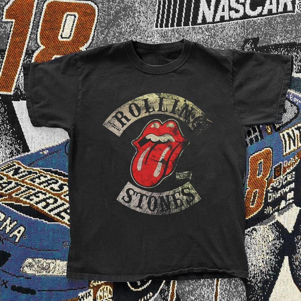 Black Rolling Stones Band Tee